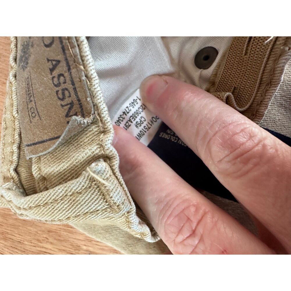 U.S. Polo Assn Kids Pants 7 Khaki Adjustable Waist Straight - Picture 5 of 7